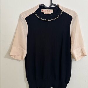Marni Black and Cream Women's Top
